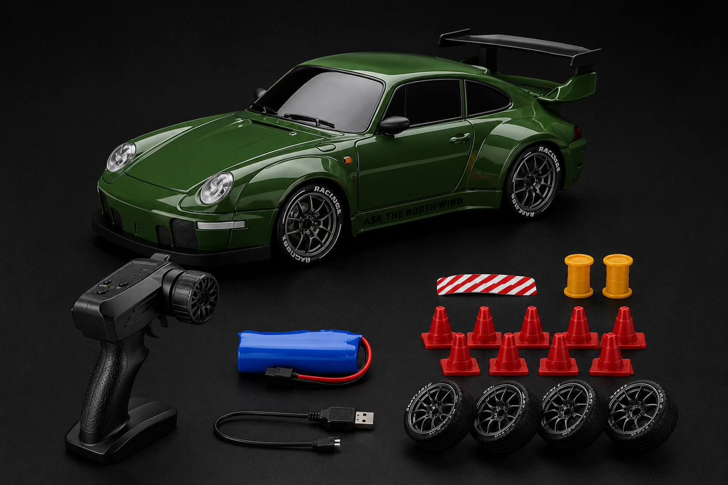 🚗 RC Drift Car 2.4GHz – Samochód Zdalnie Sterowany 1:16